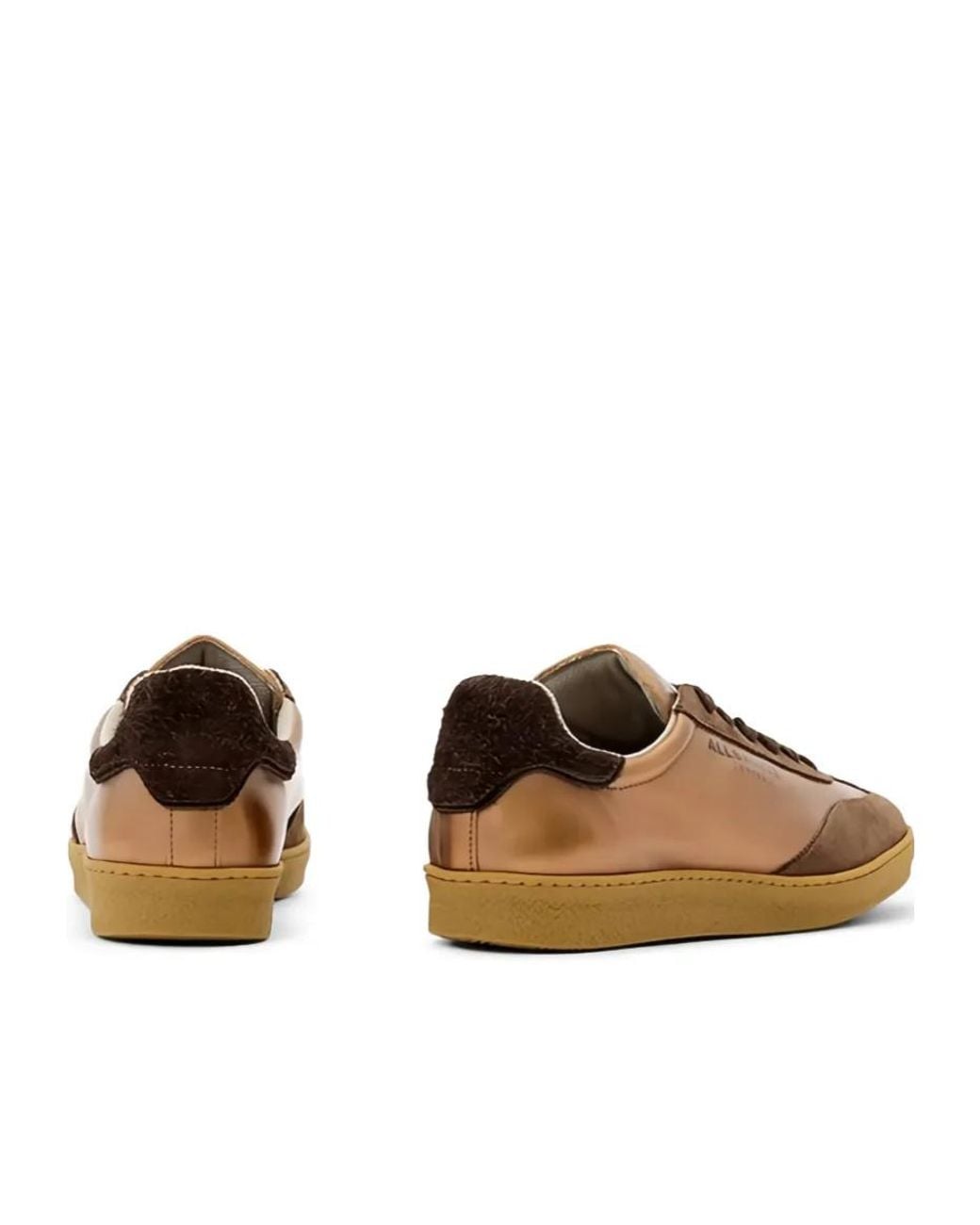 AllSaints Brown Suede Panelled Sneakers