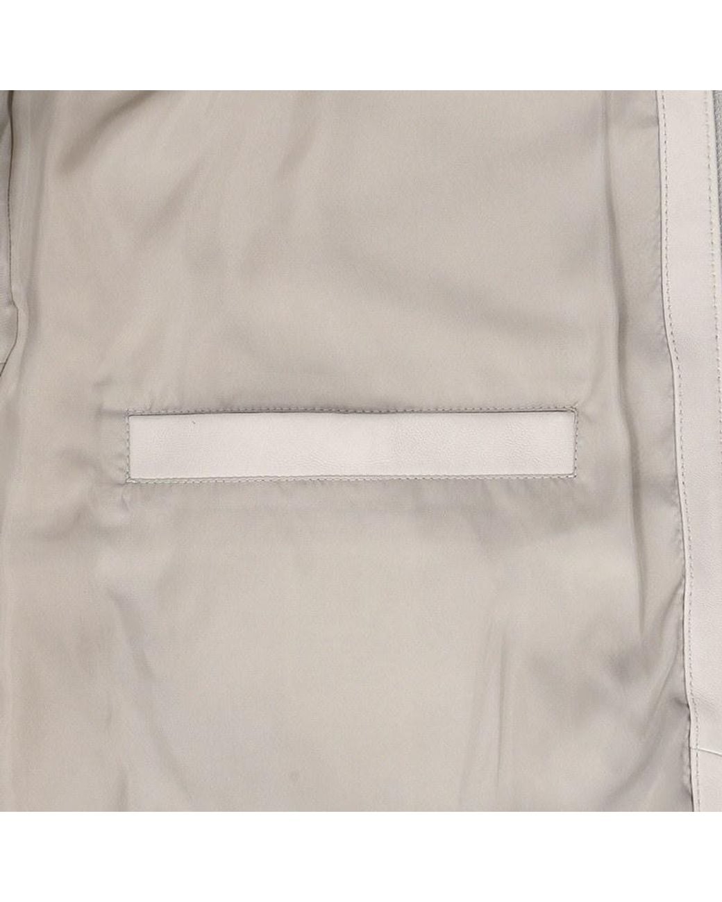 Boss Gray Leather Bomber Jacket for men
