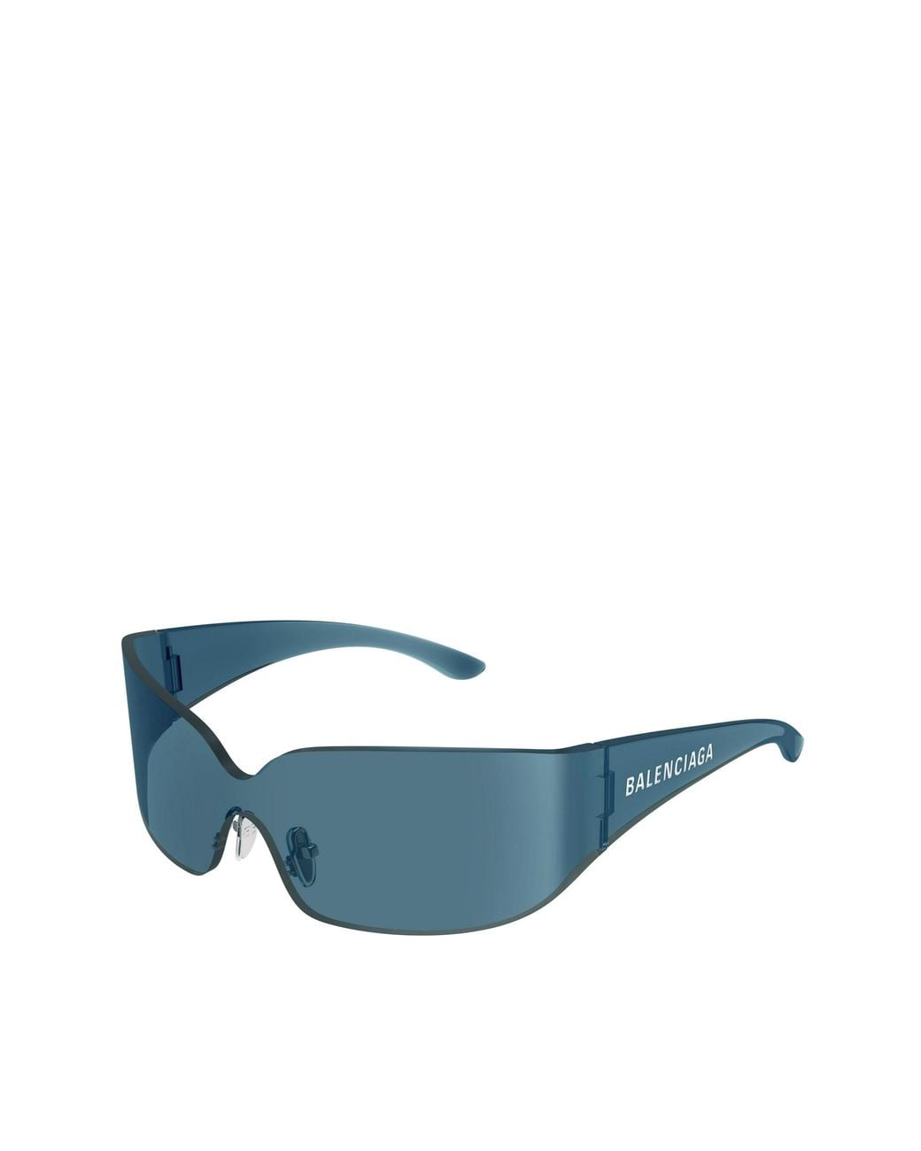 Balenciaga Blue Eyewear Shield Frame Sunglasses for men