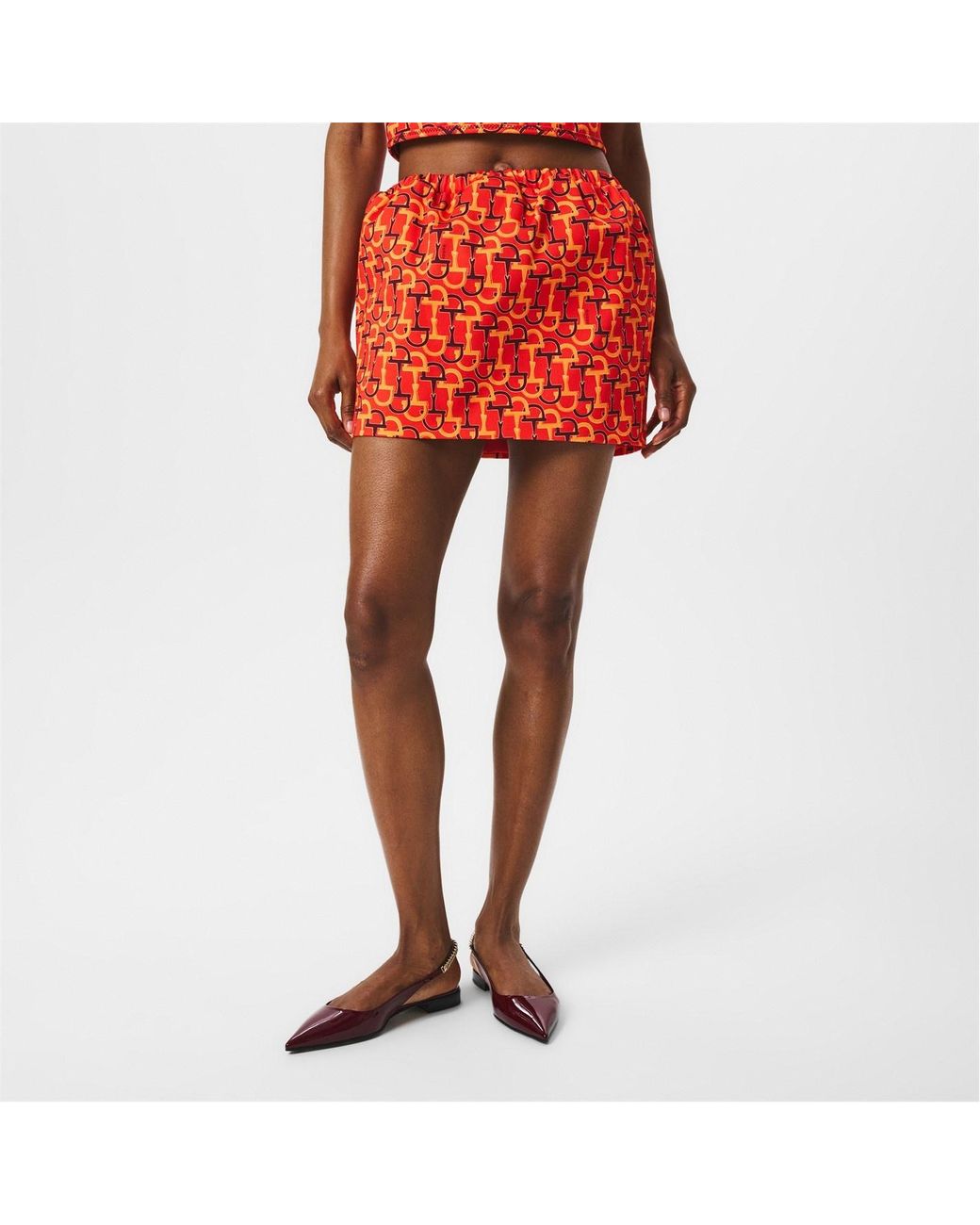 Gucci Red Horsebit Skirt