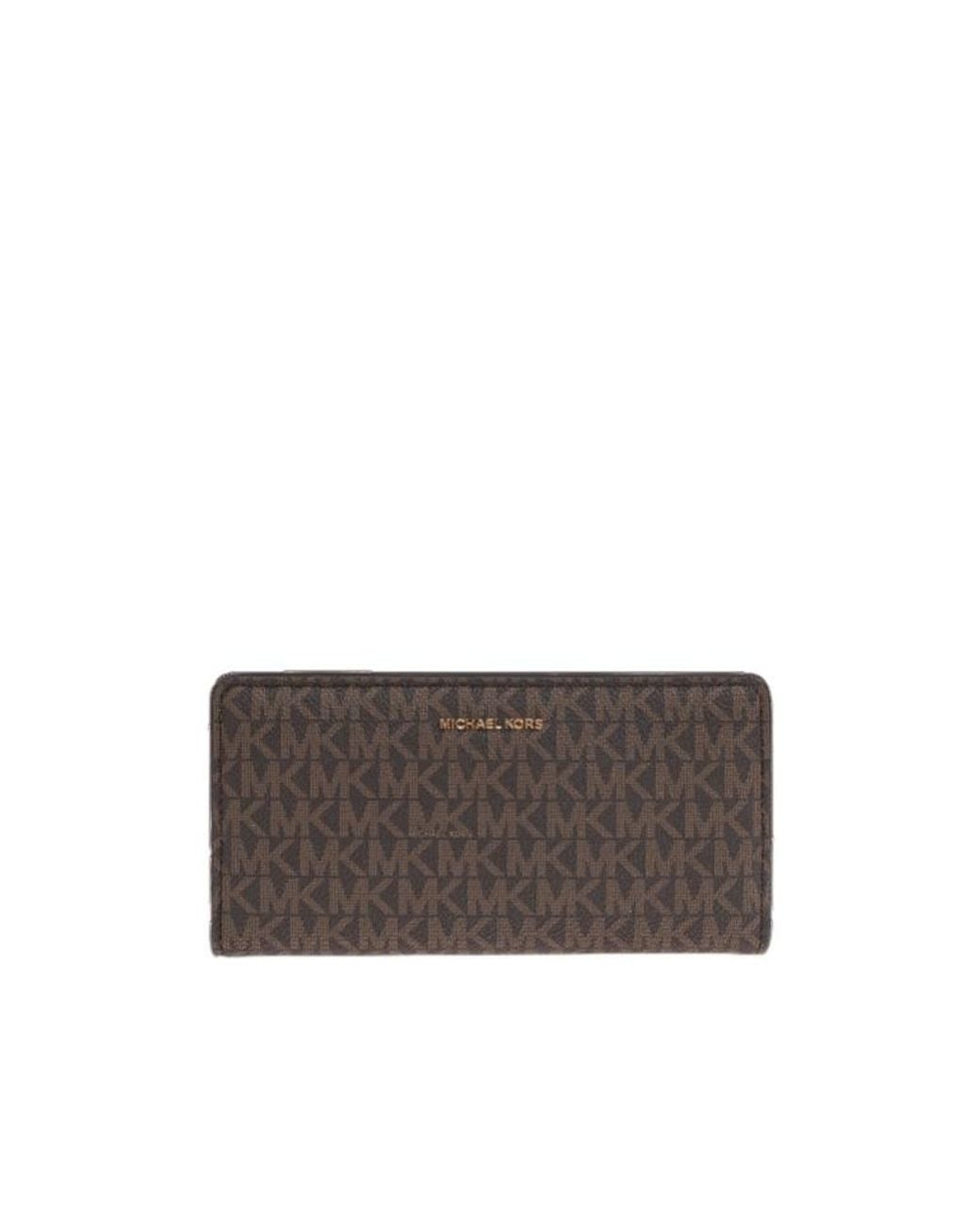 MICHAEL Michael Kors Gray Bryant Large Signature Logo Snap-Front Wallet