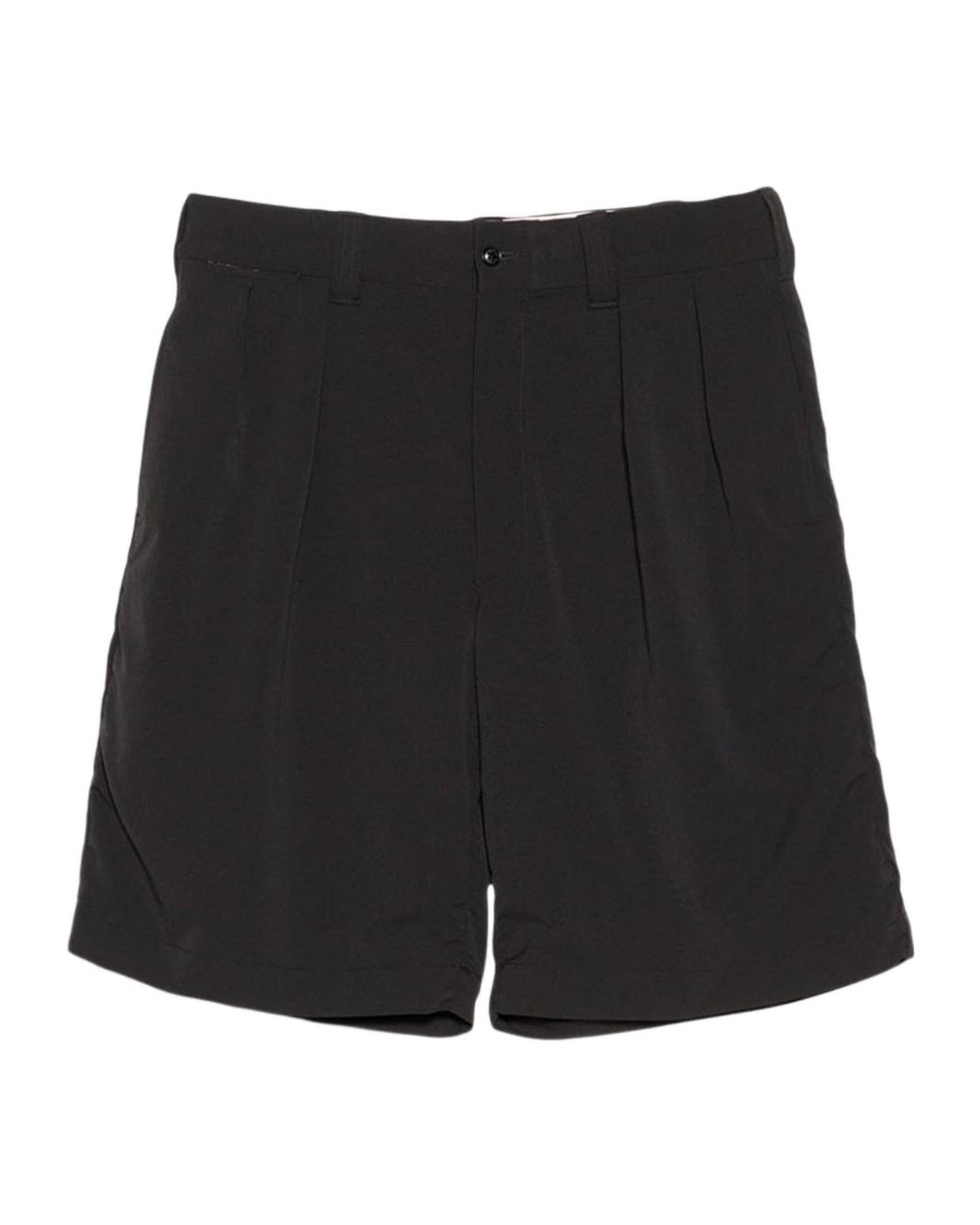 Nanamica Black Alphadry Double Pleat Shorts for men