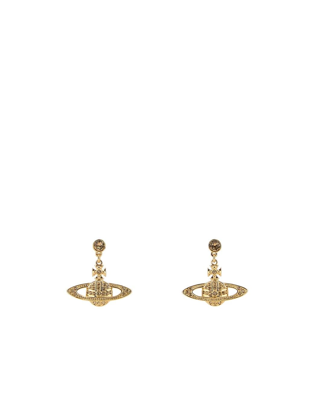 Vivienne Westwood Metallic Mini Bas Relief Drop Earrings