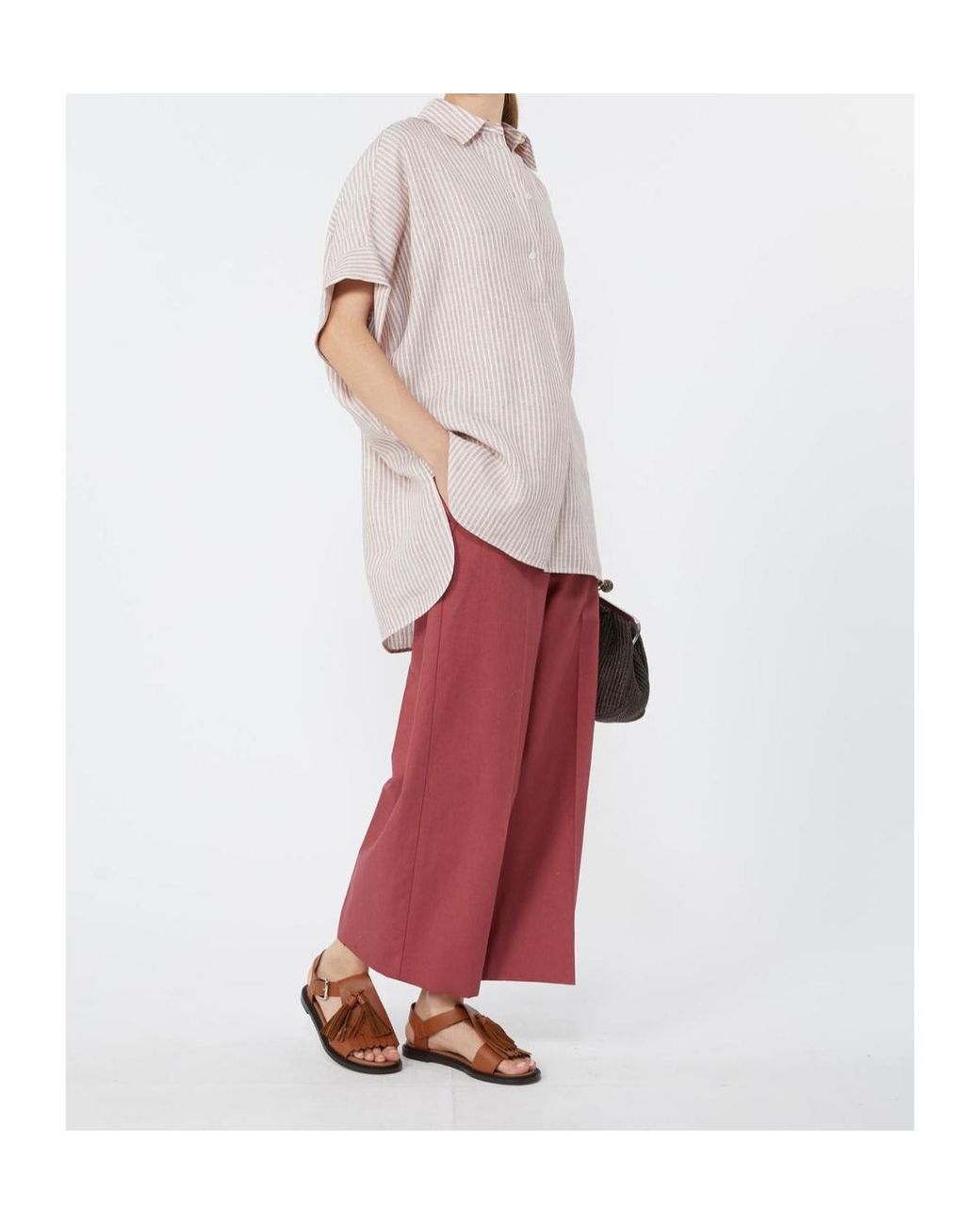 Weekend by Maxmara Red Zircone Pressed Crease Pants