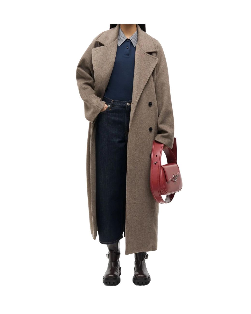 Samsøe & Samsøe Natural Sahannen Double-Breasted Coat