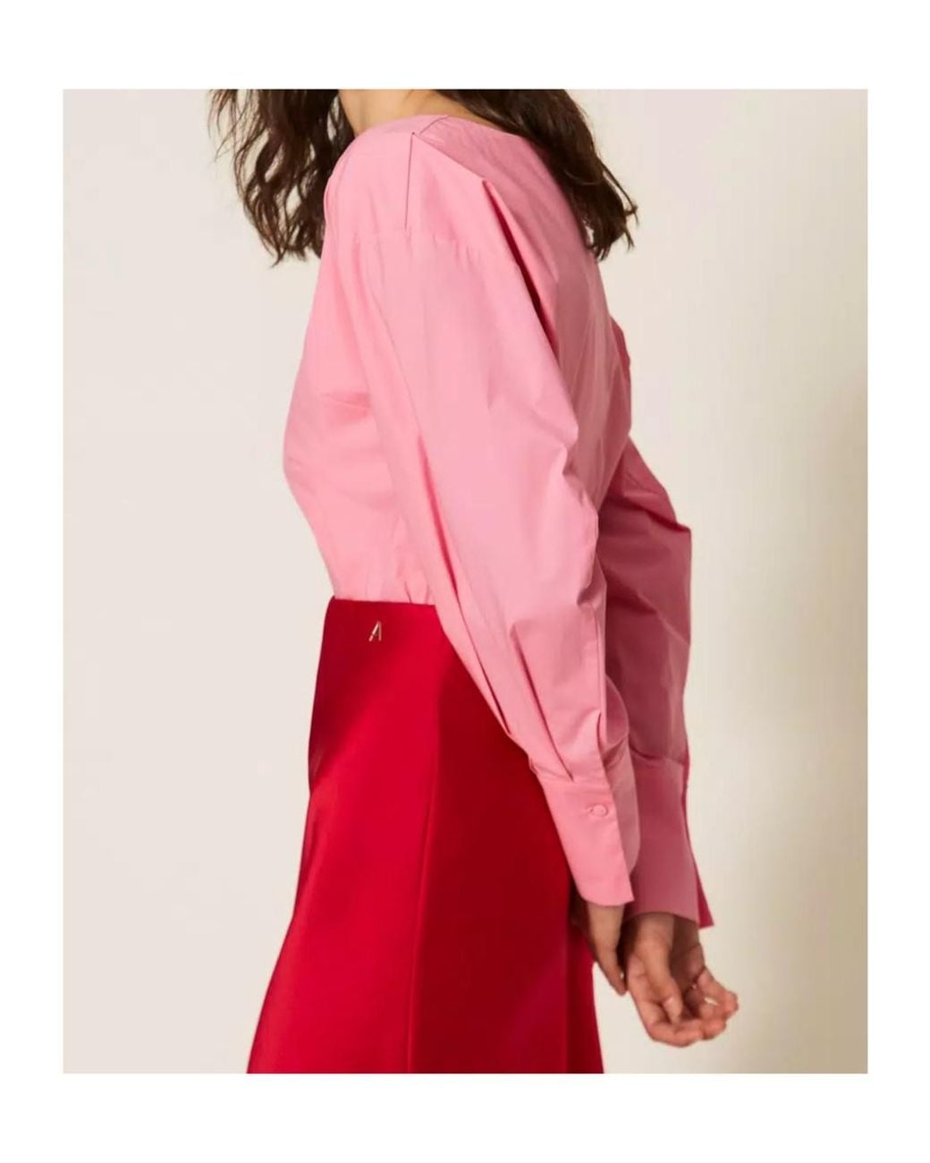 Twinset Pink Crossover Blouse