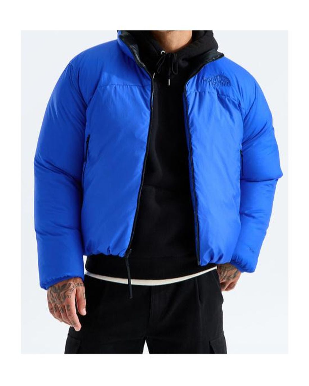 The North Face Blue Reversible Stand-Collar Down Jacket for men