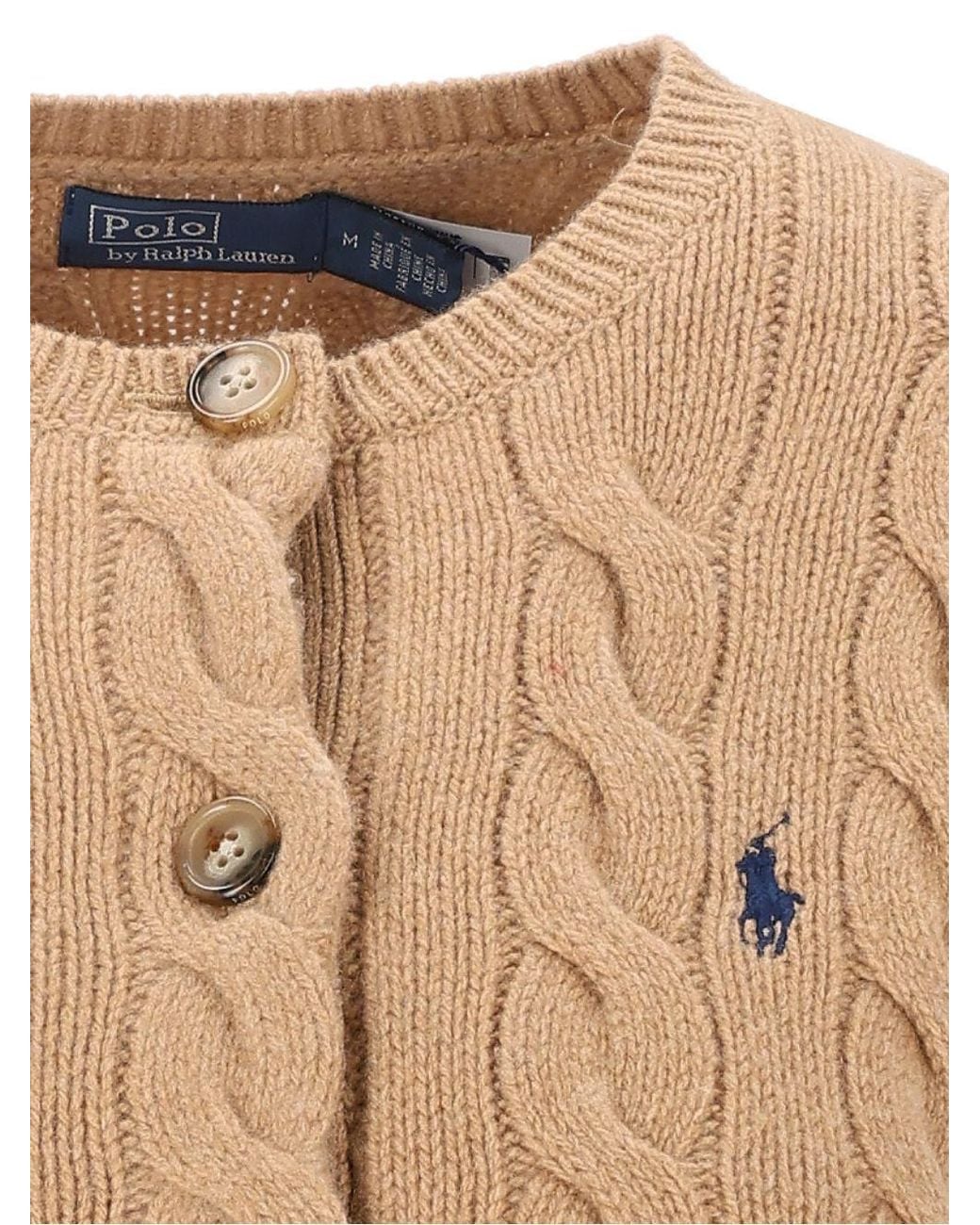 Polo Ralph Lauren Natural Cable-Knit Cardigan