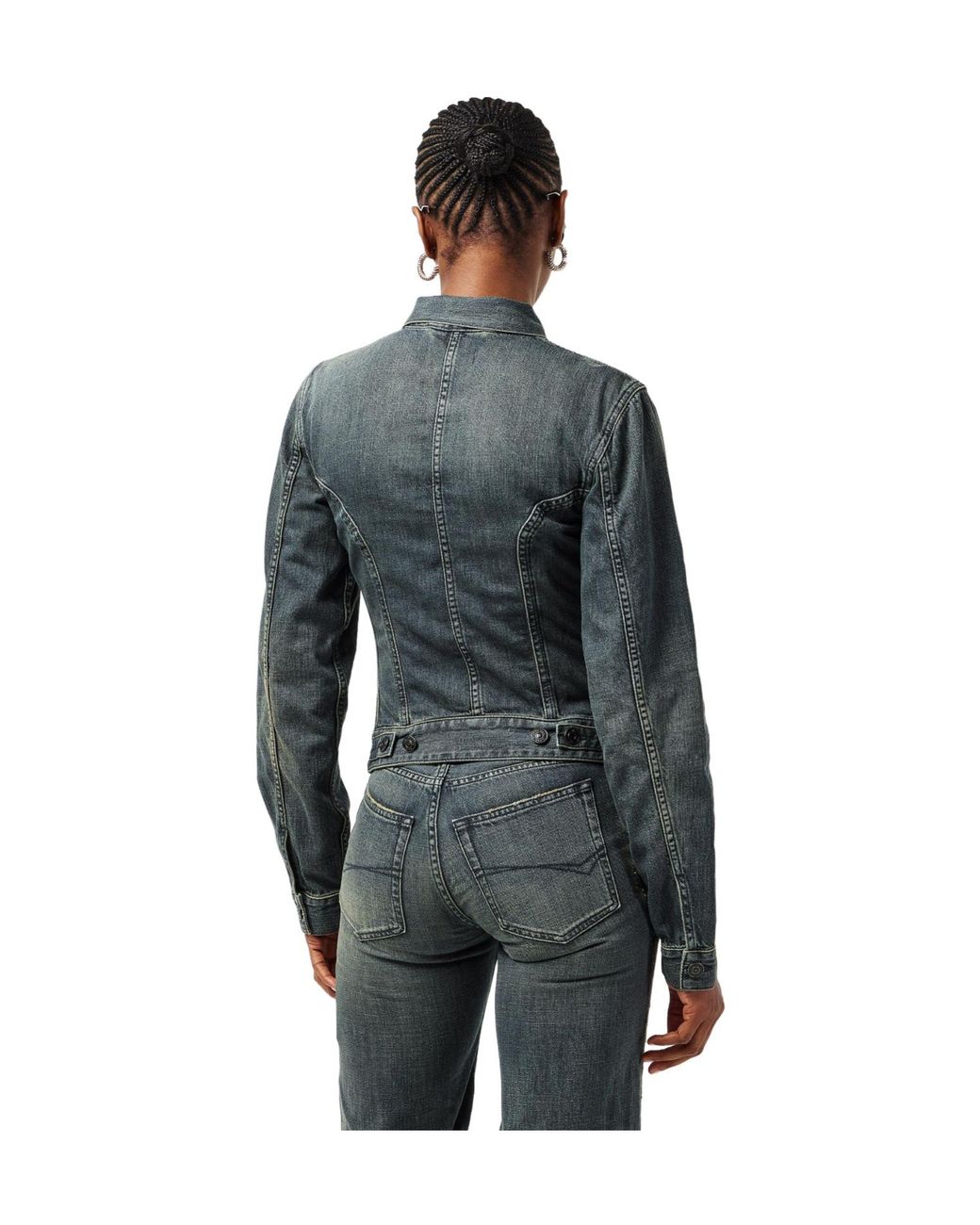 Balenciaga Blue Corseted Denim Jacket