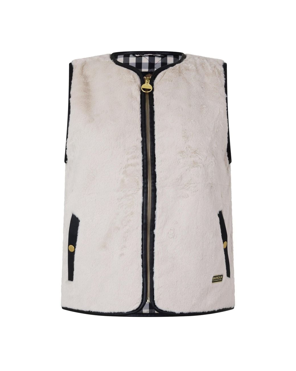 Barbour Natural Sherpa Zip Gilet