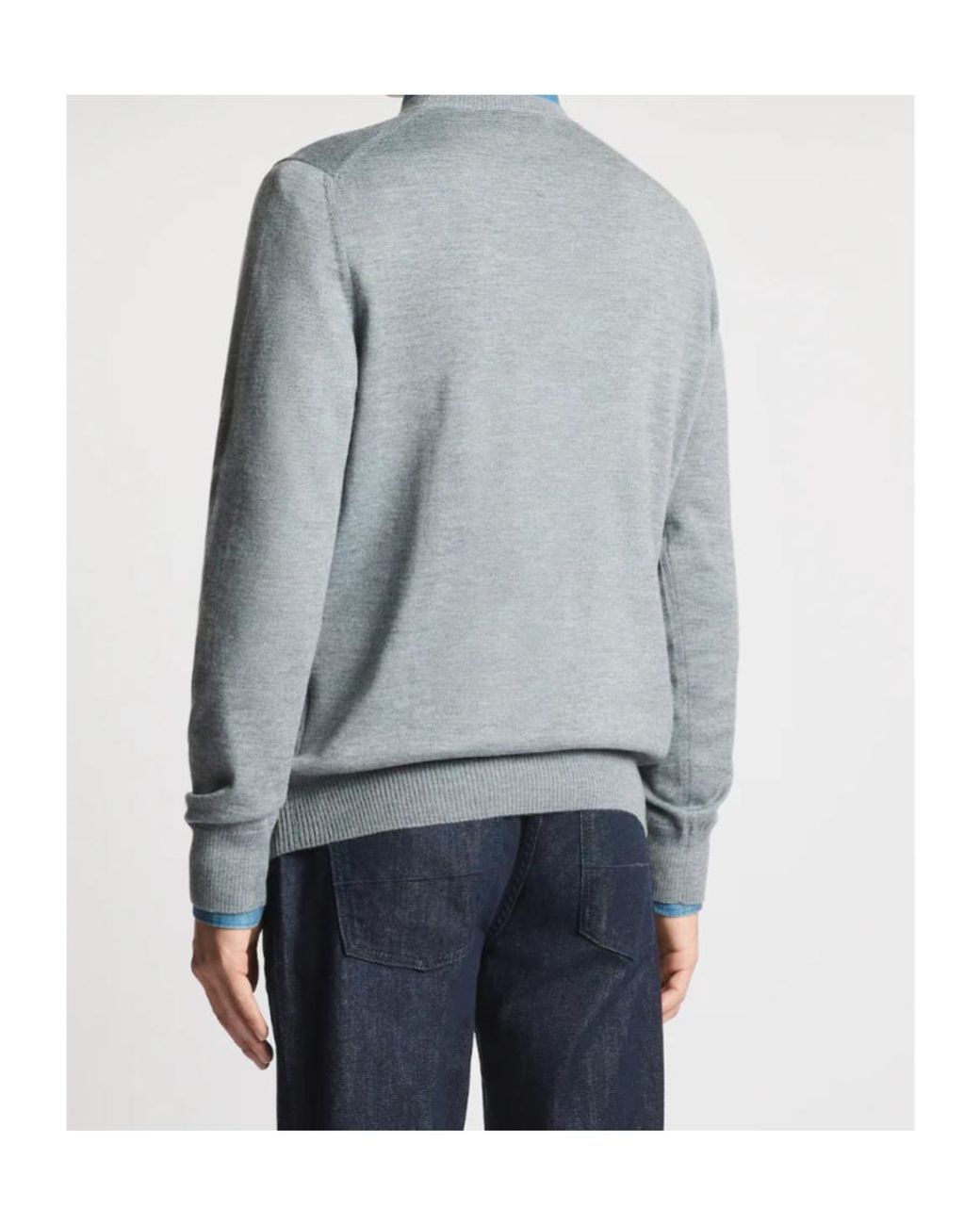 Fay Gray Crew Neck Knitted Sweater for men
