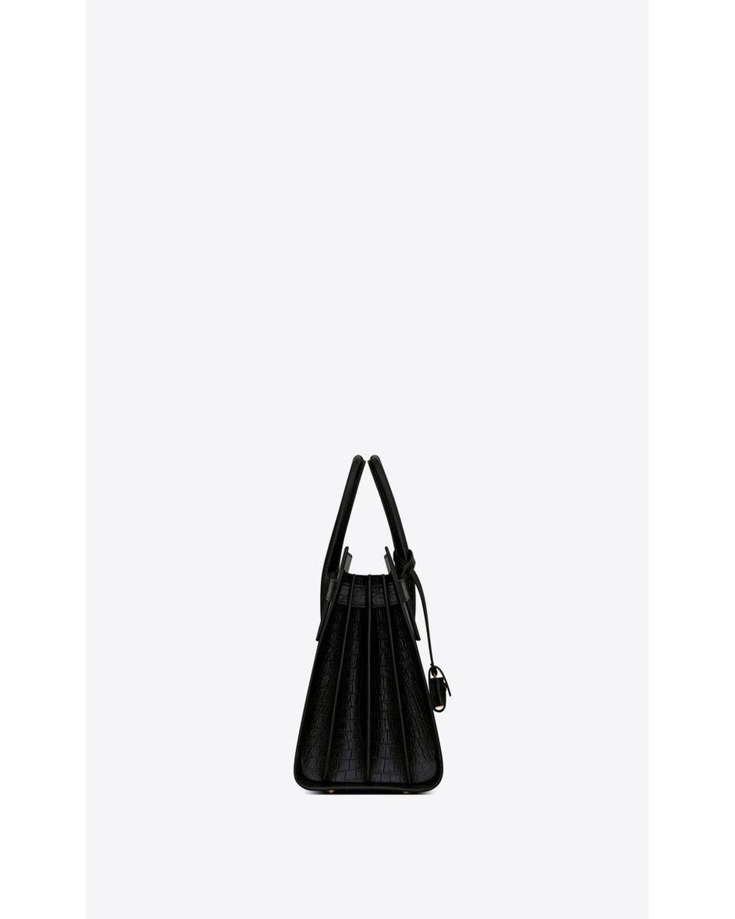 Saint Laurent Black Sac De Jour Tote Bag