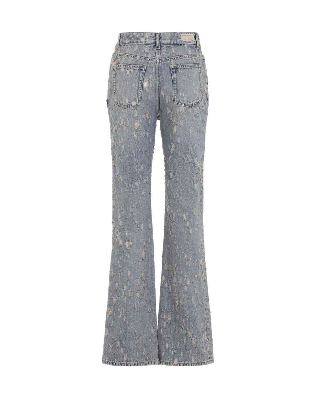 McQueen Gray Distressed Flared Jeans