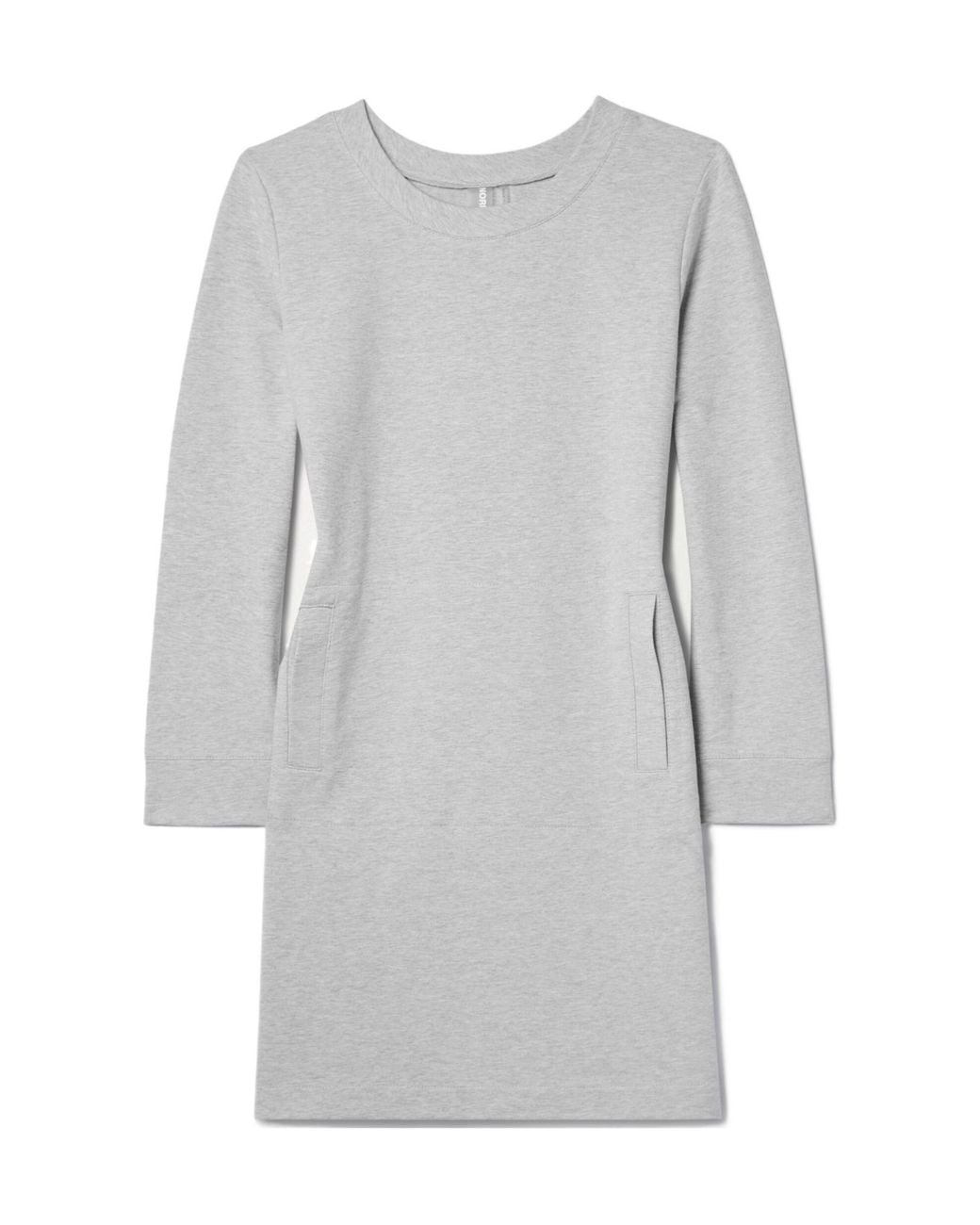 Norma Kamali Gray Waist-Tightening Mini Dress