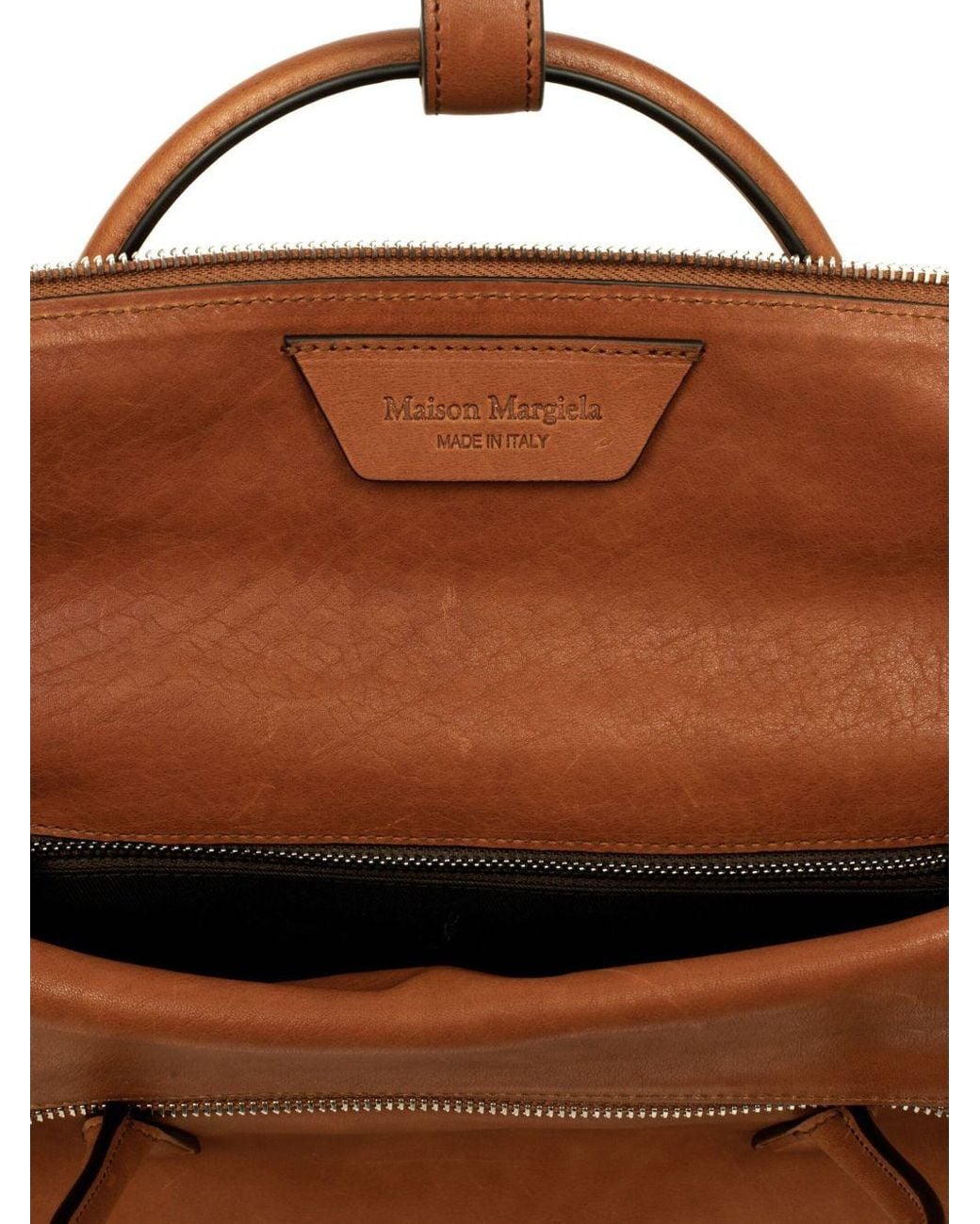 Maison Margiela Brown Numbers Motif 5Ac Tote Bag for men