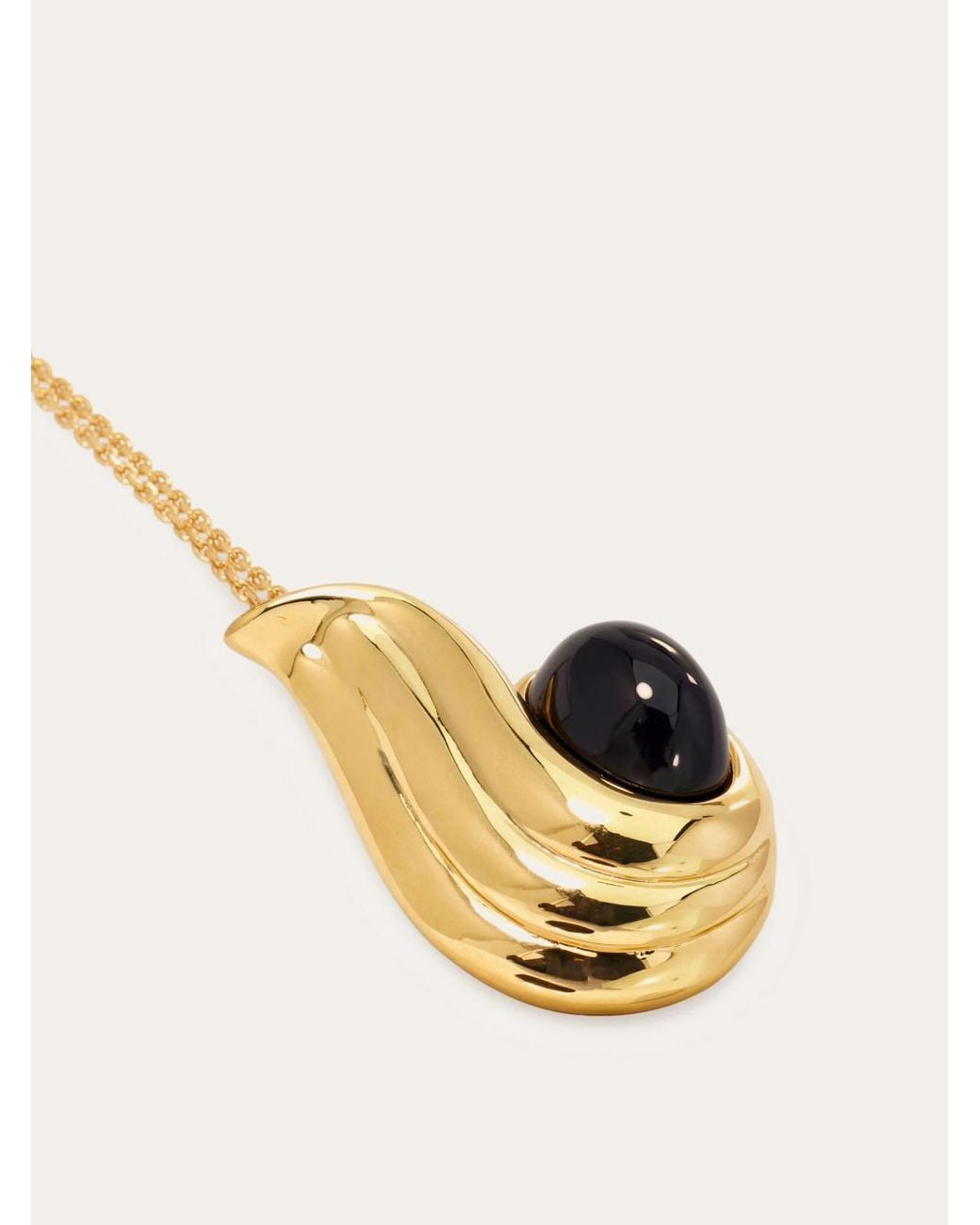 Ferragamo White Necklace With Pendant