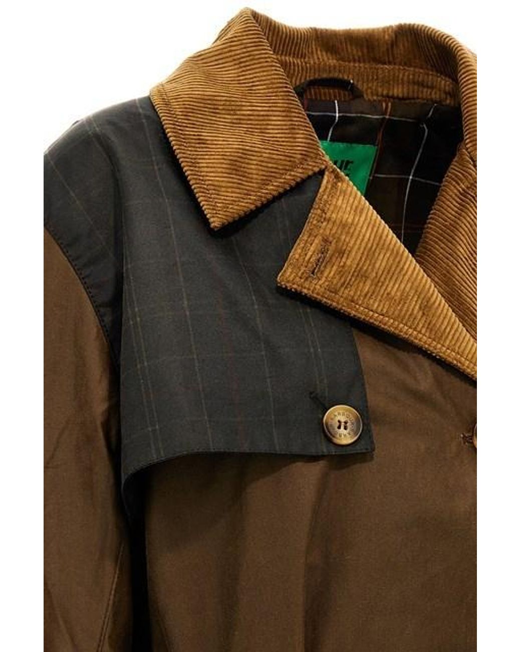 Barbour Brown X Ganni Waxed Trench Coat