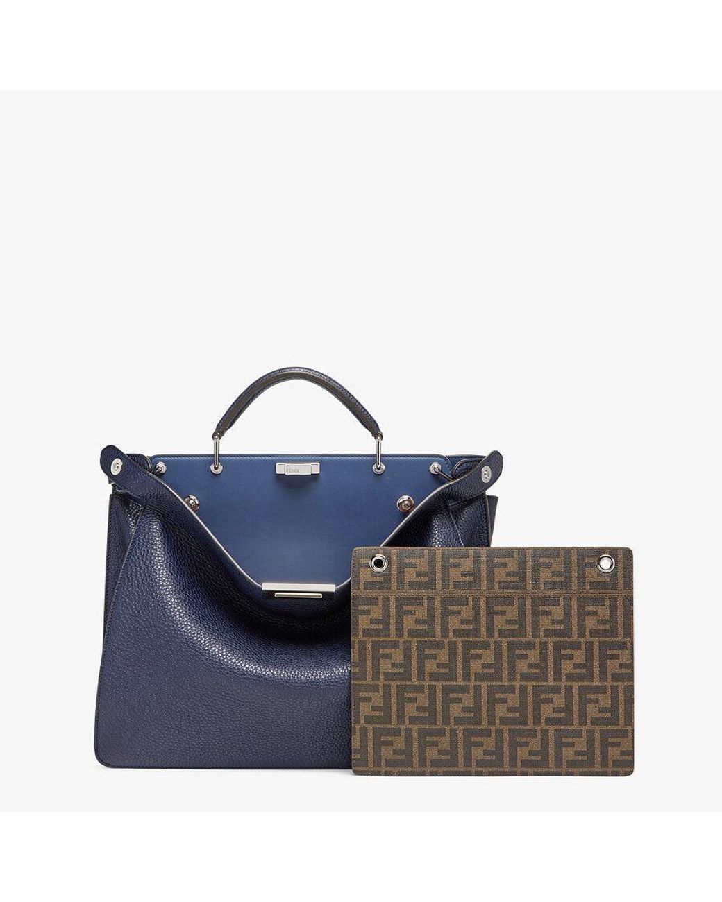 Fendi Blue Peekaboo Tote Bag for men