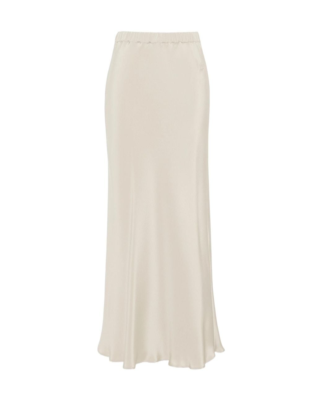 Max Mara White Sospiro Logo Embroidered Skirt