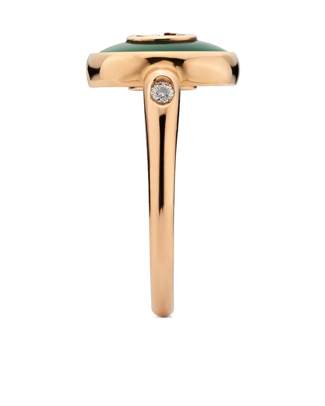 Gucci Green Interlocking 18K Ring