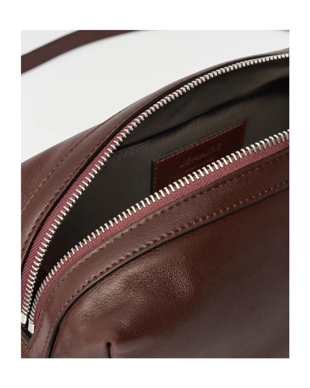 Lemaire Brown Zip Detail Shoulder Bag