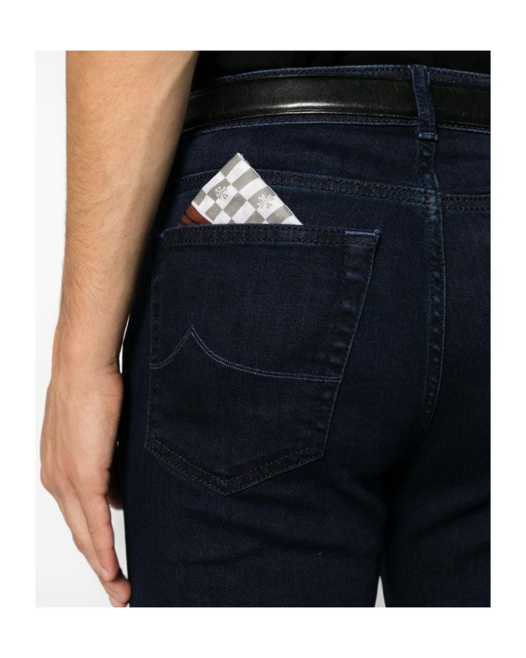 Jacob Cohen Blue Logo Patch Slim-Fit Jeans for men