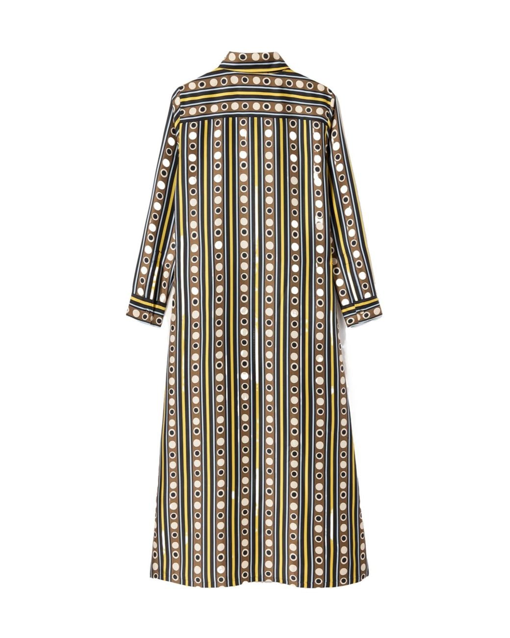 LaDoubleJ Multicolor Chemise Swing Buttoned Maxi Dress