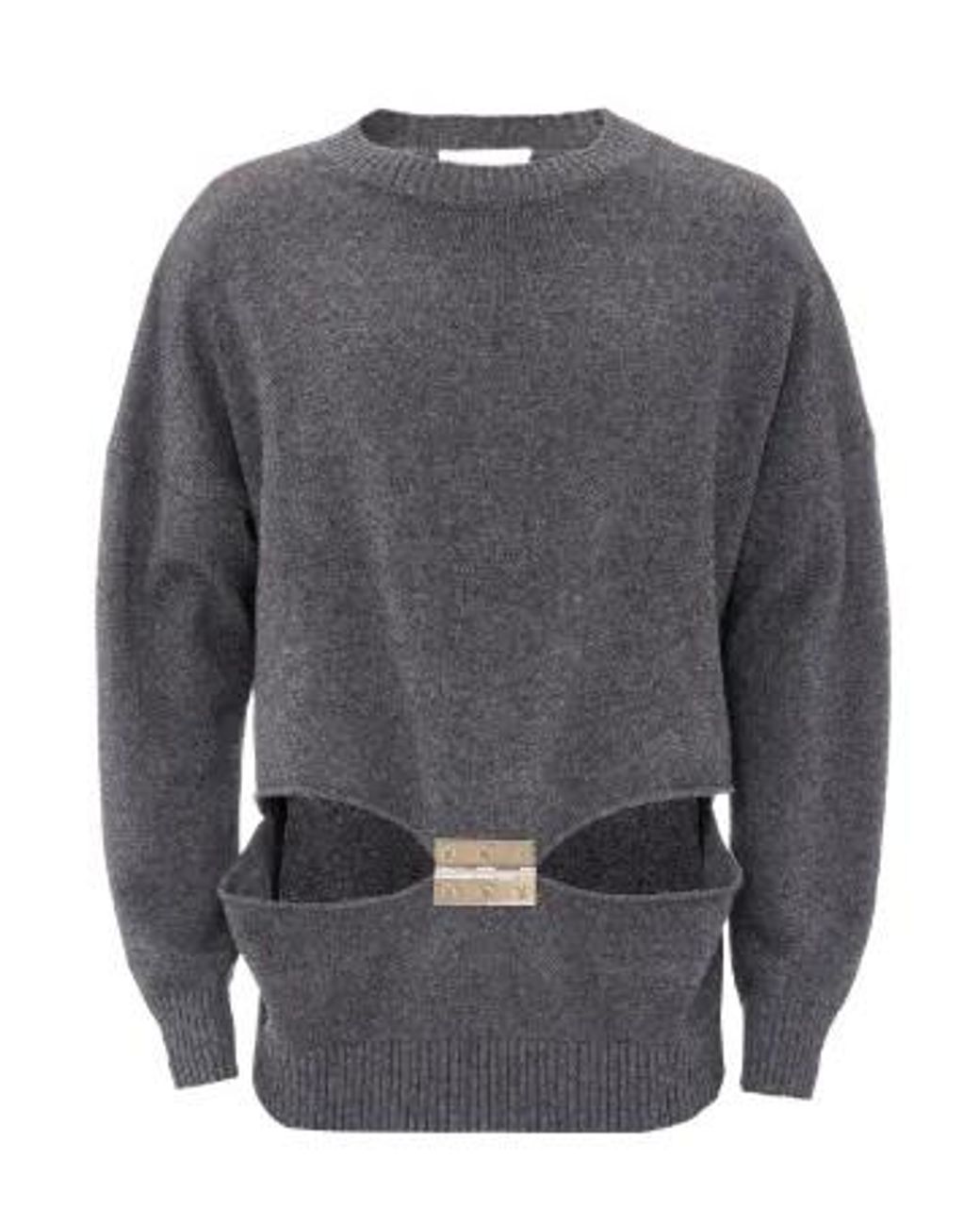 J.W. Anderson Gray Knitted Crew-Neck Jumper