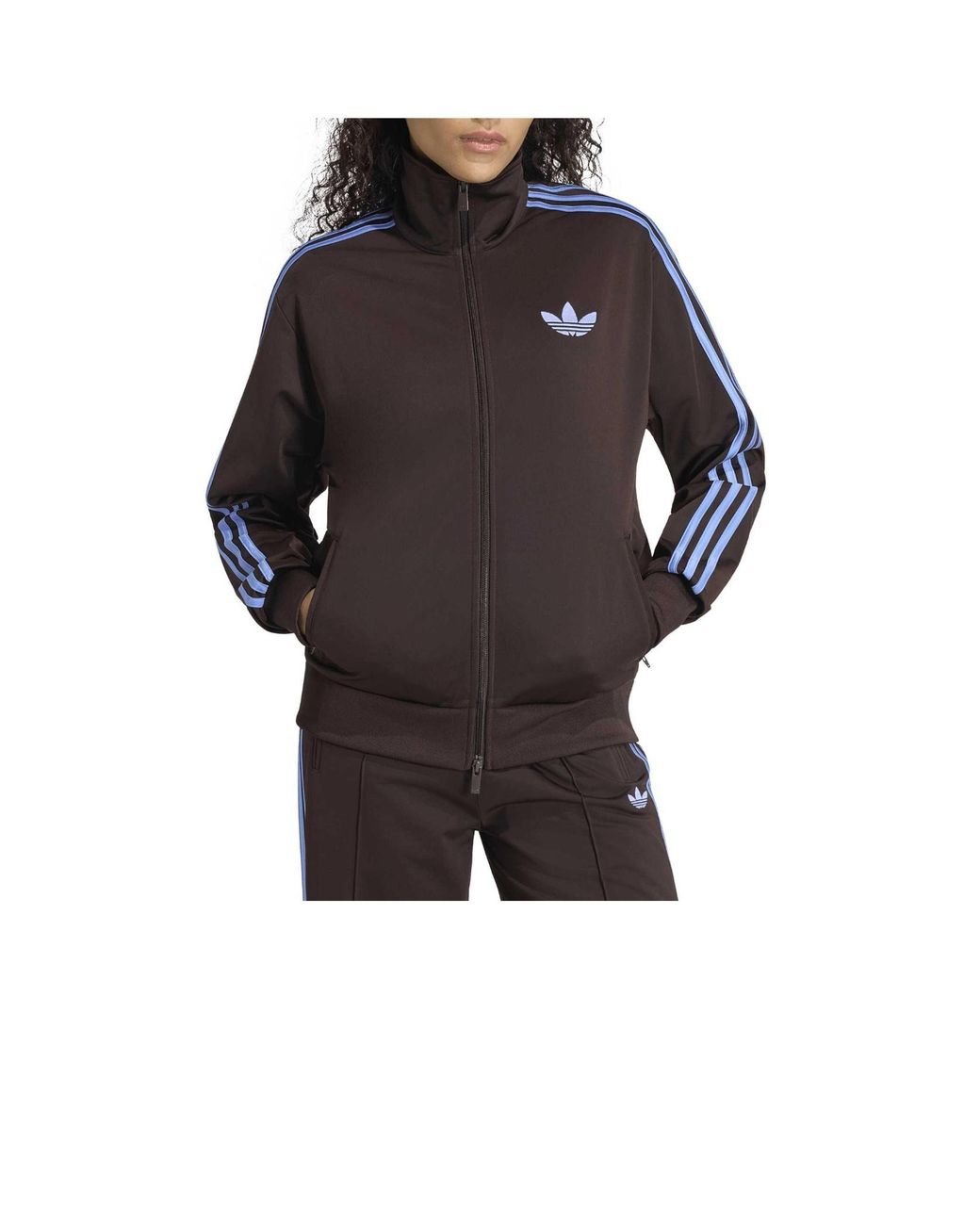Adidas Originals Brown Standcollar Zipup Track Jacket