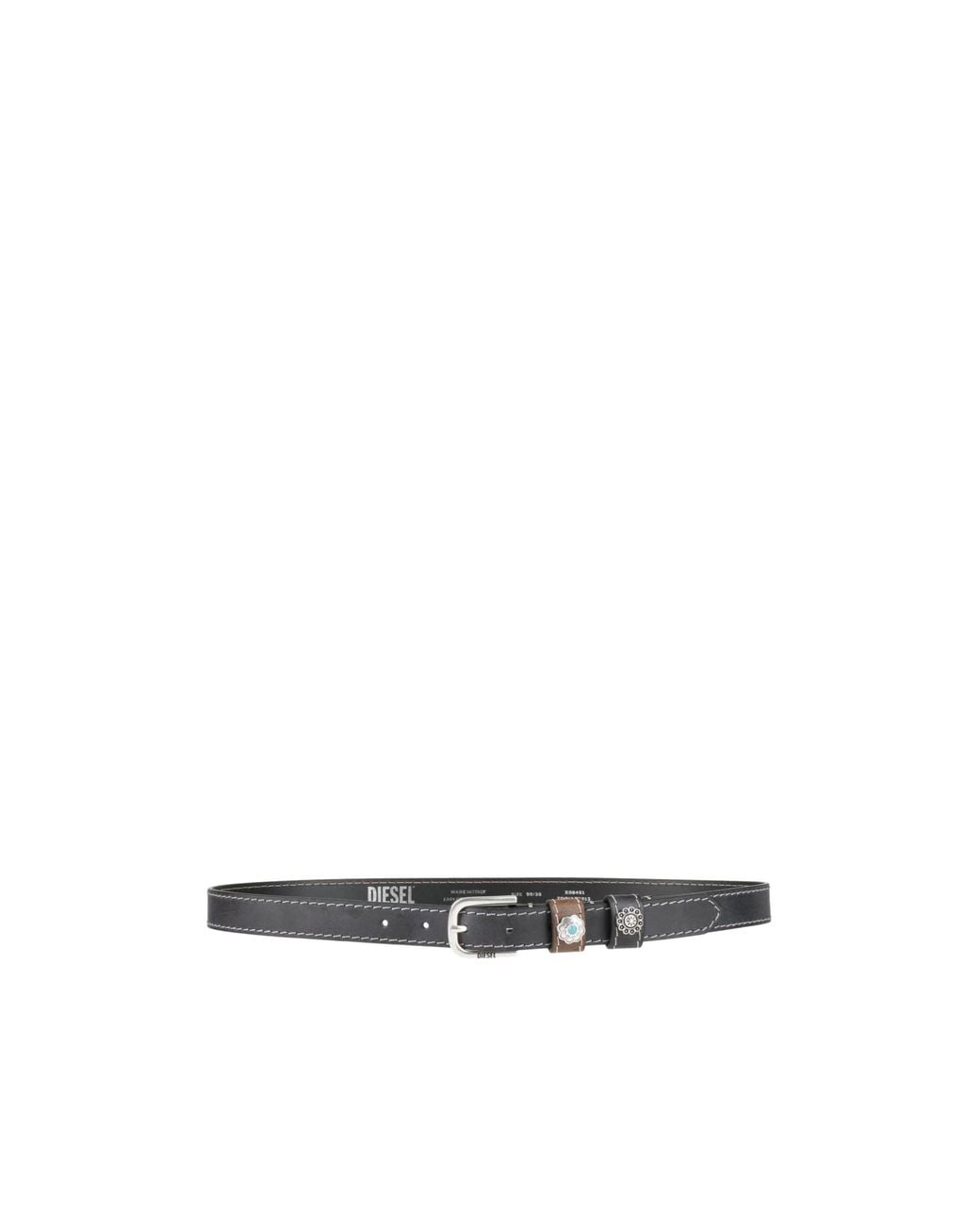 DIESEL White Leather Belt