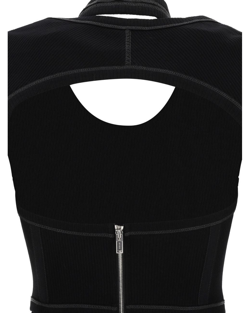 Dion Lee Black Modular Corset Dress