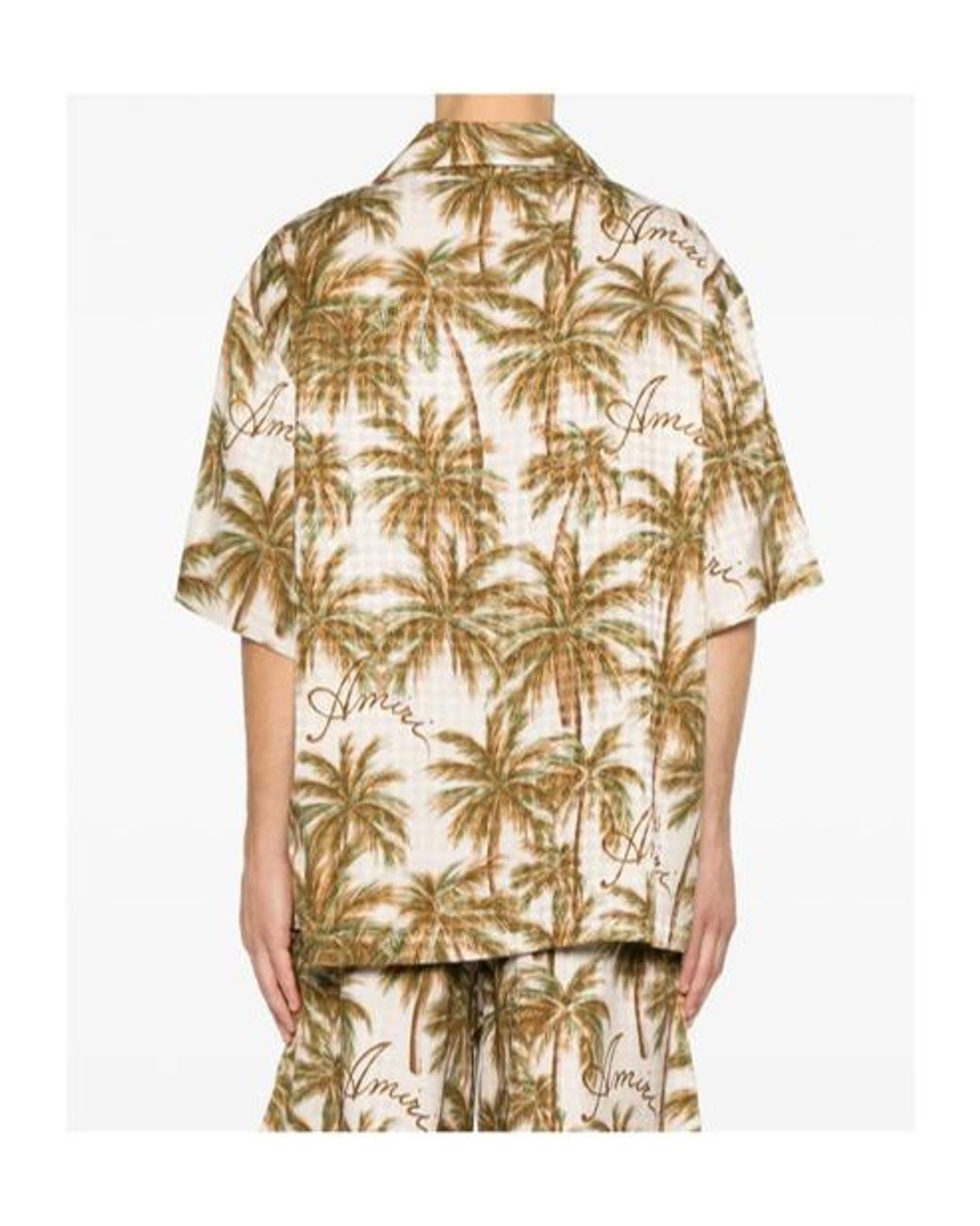 Amiri Metallic Palm Printed Shirt for men