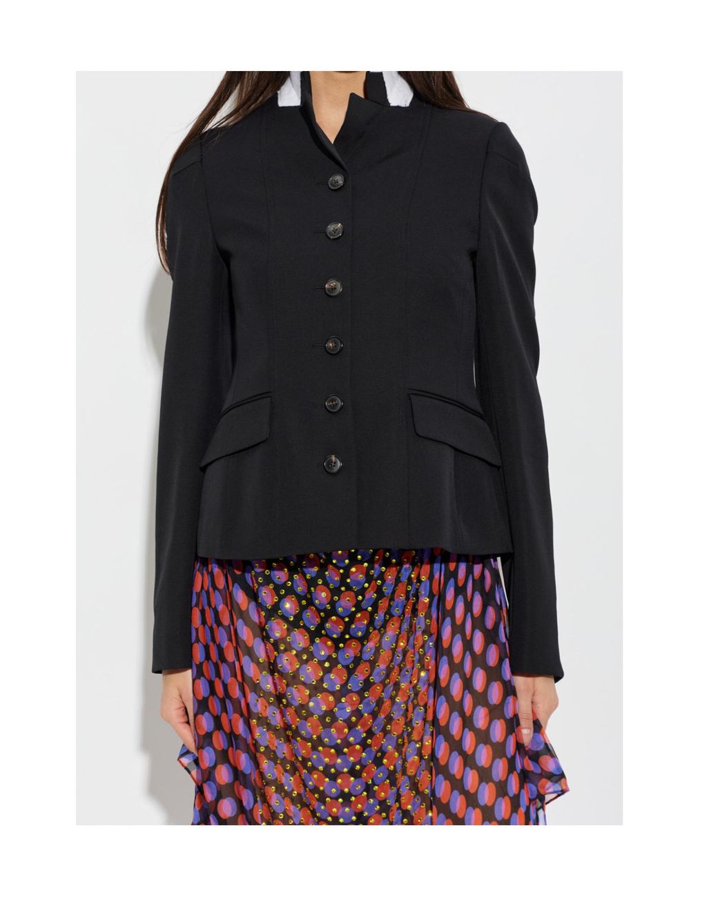 Dries Van Noten Black Long-Sleeved Casual Jacket