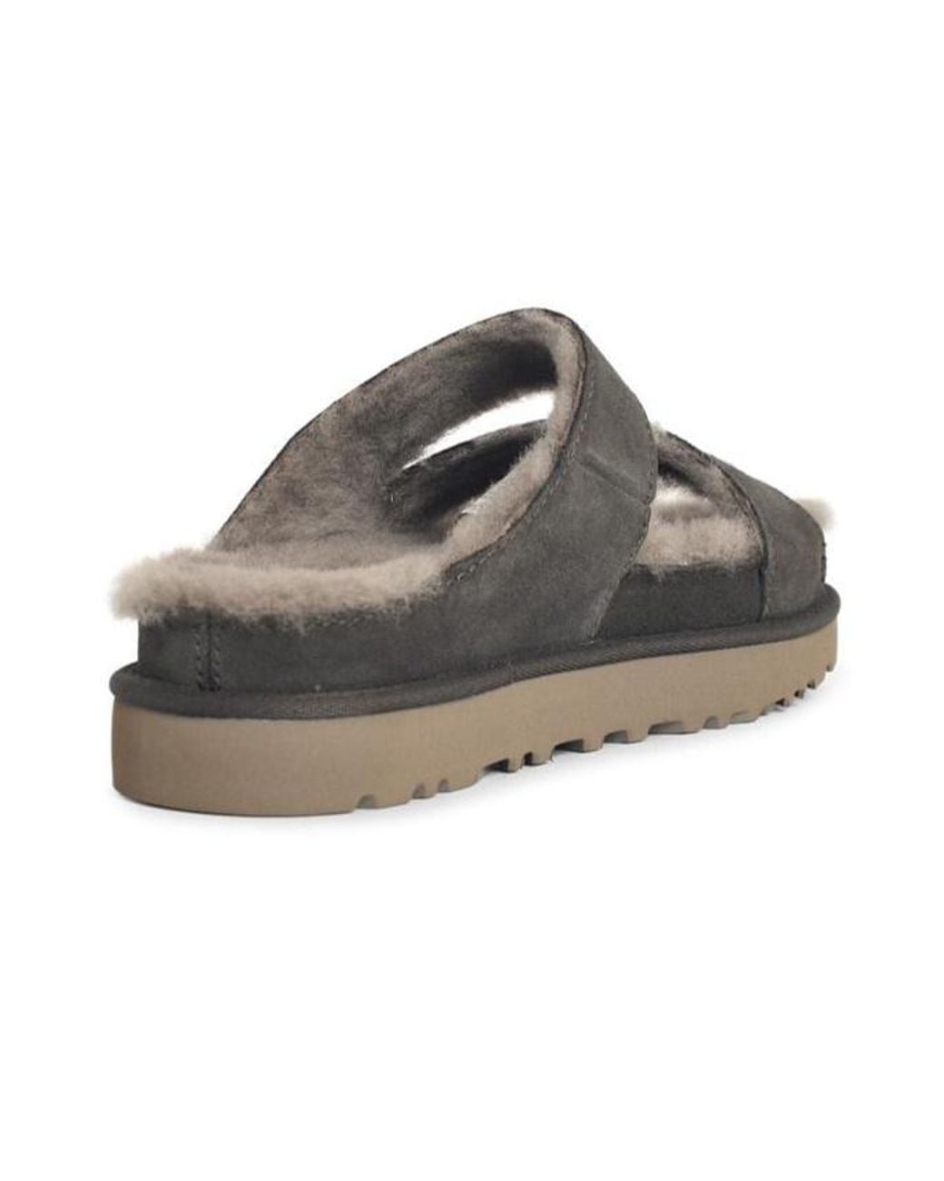 Ugg Brown Greenport Cross Strap Slides