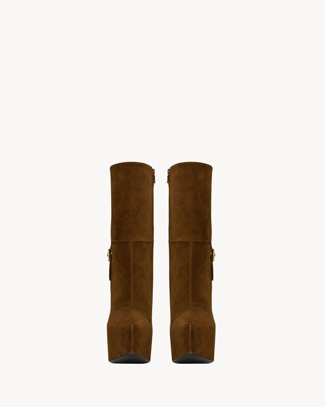 Saint Laurent Brown Niko Platform Boots