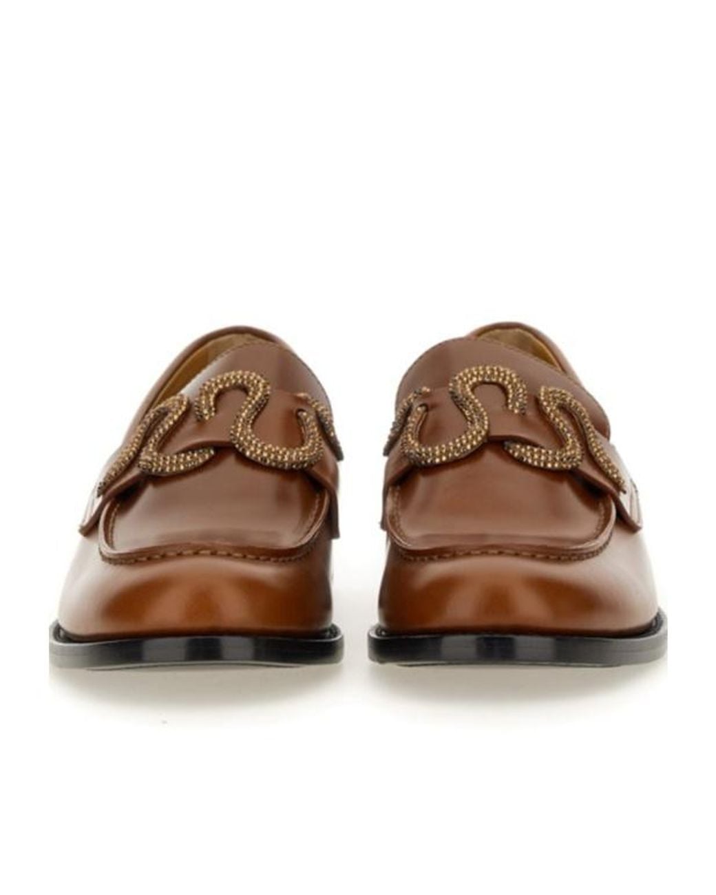 Rene Caovilla Brown René Caovilla Morgana Embellished Slip-On Loafers
