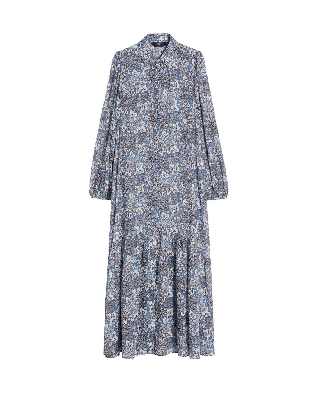 Weekend by Maxmara Gray Printed Belted Shirt Dress