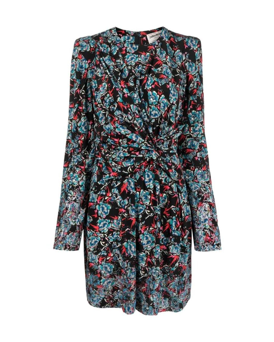 Zadig & Voltaire Multicolor Floral Print Dress