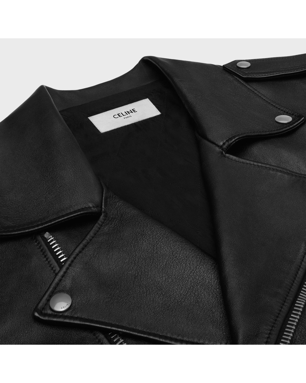 Céline Black Loose Biker Jacket