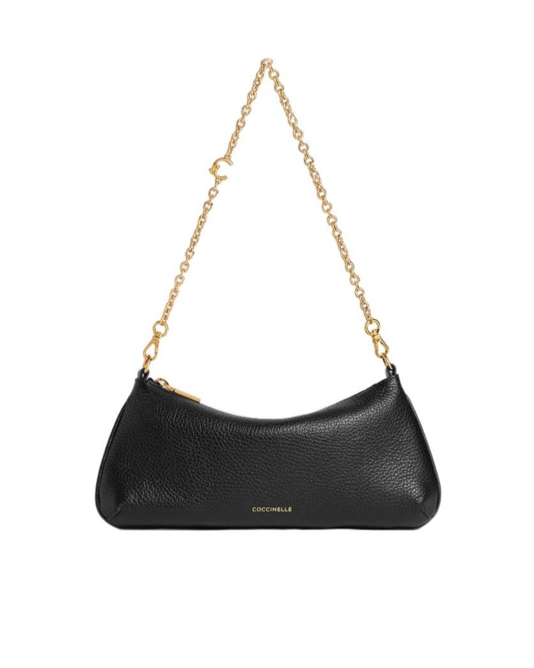 Coccinelle Black C-Me Chain Mini Crossbody Bag