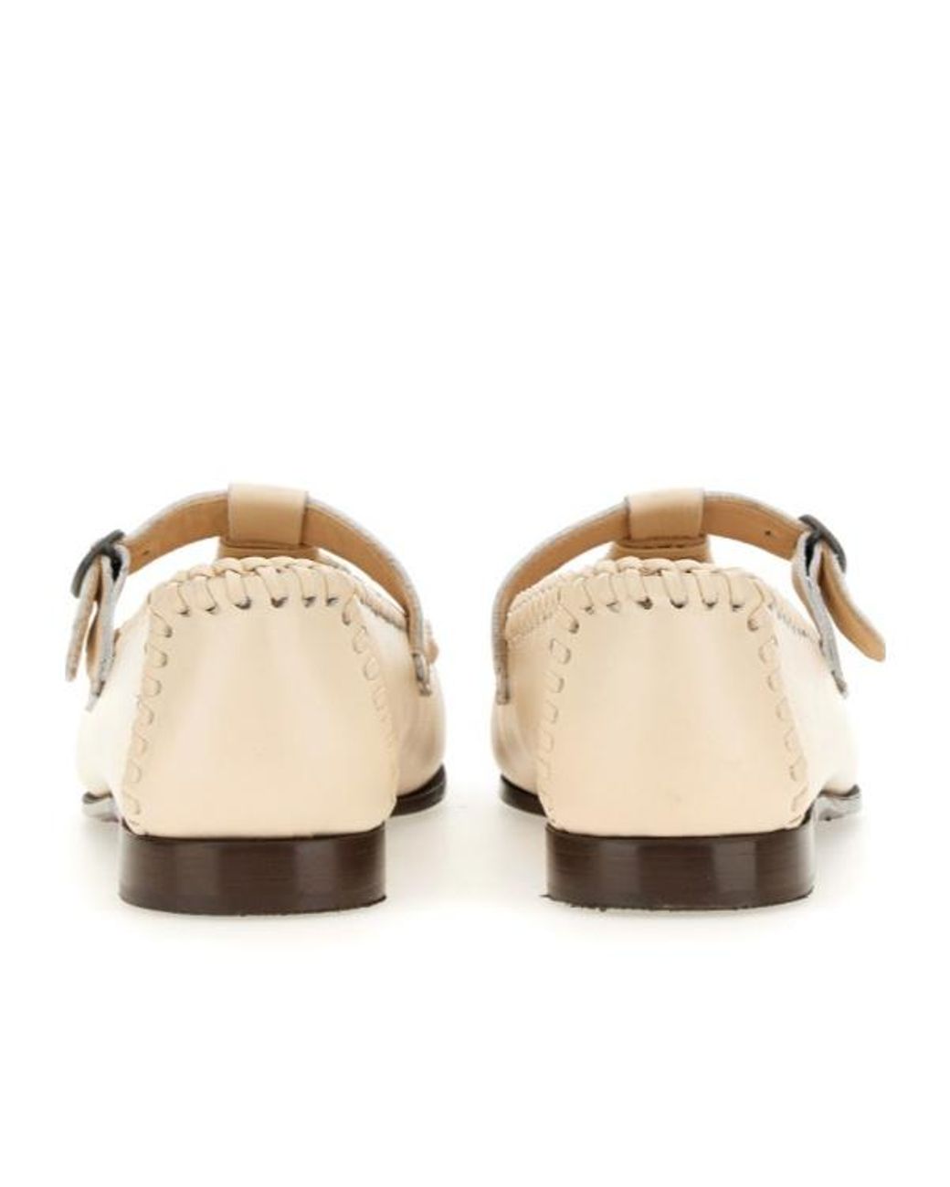 Hereu Natural Alcover T-Bar Strap Moccasins