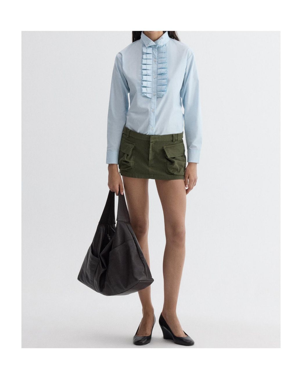 GIMAGUAS Blue Chris Pleated Front Shirt