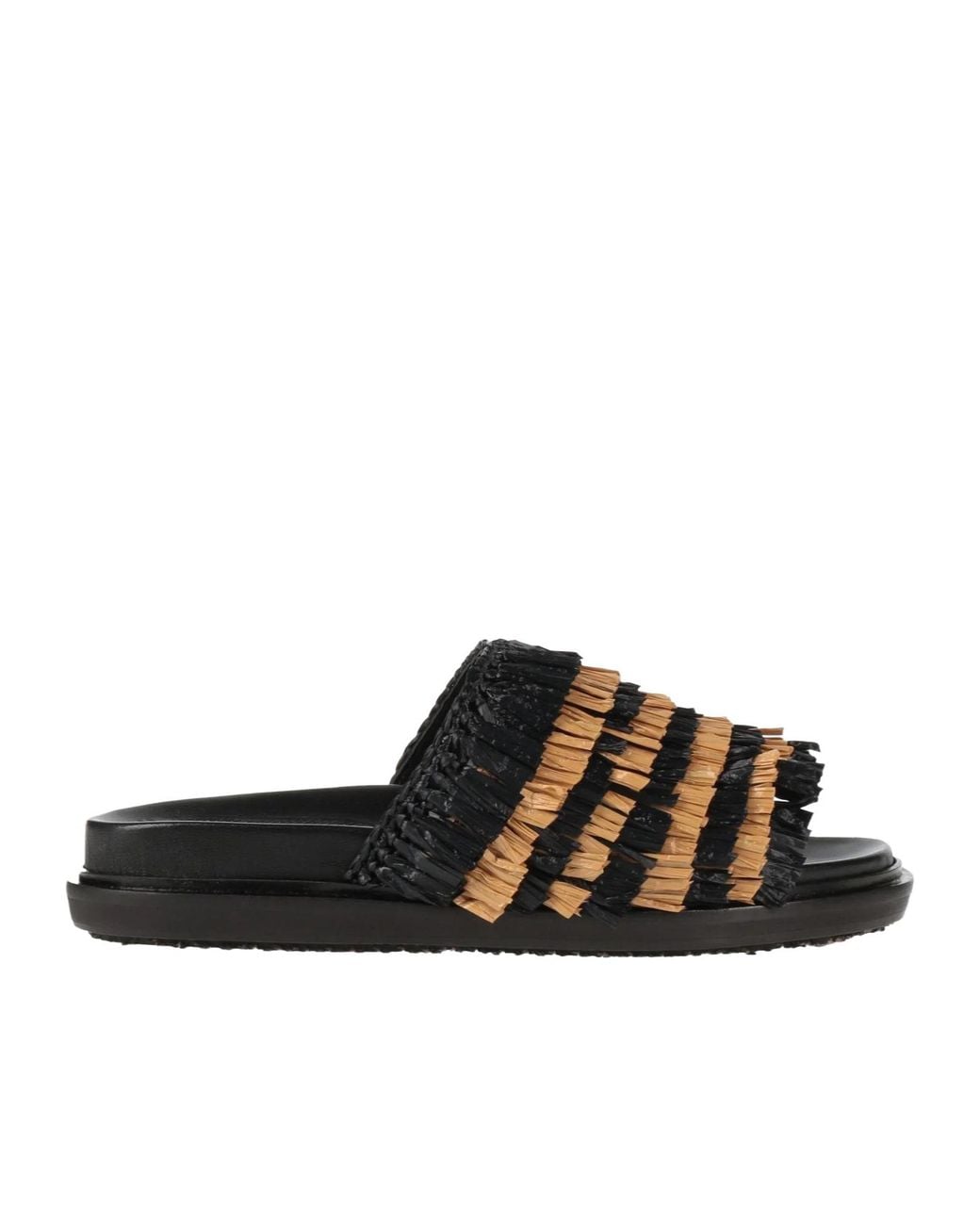 Marni Black Two-Tone Casual Slippers