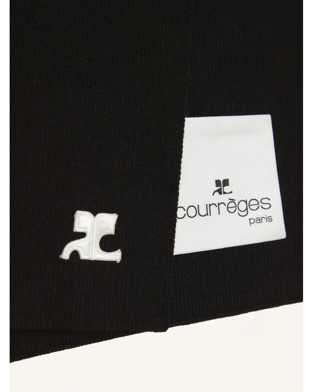 Courreges Black Ac Milano Knit Scarf