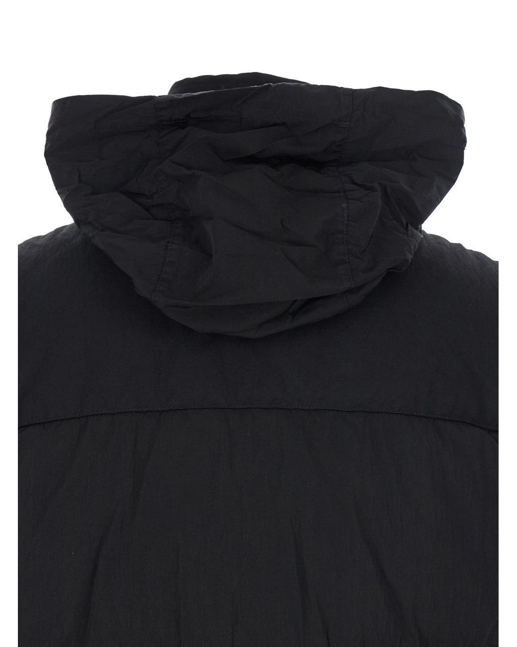 C P Company Black Eco-Chrome R Quilted Vest for men