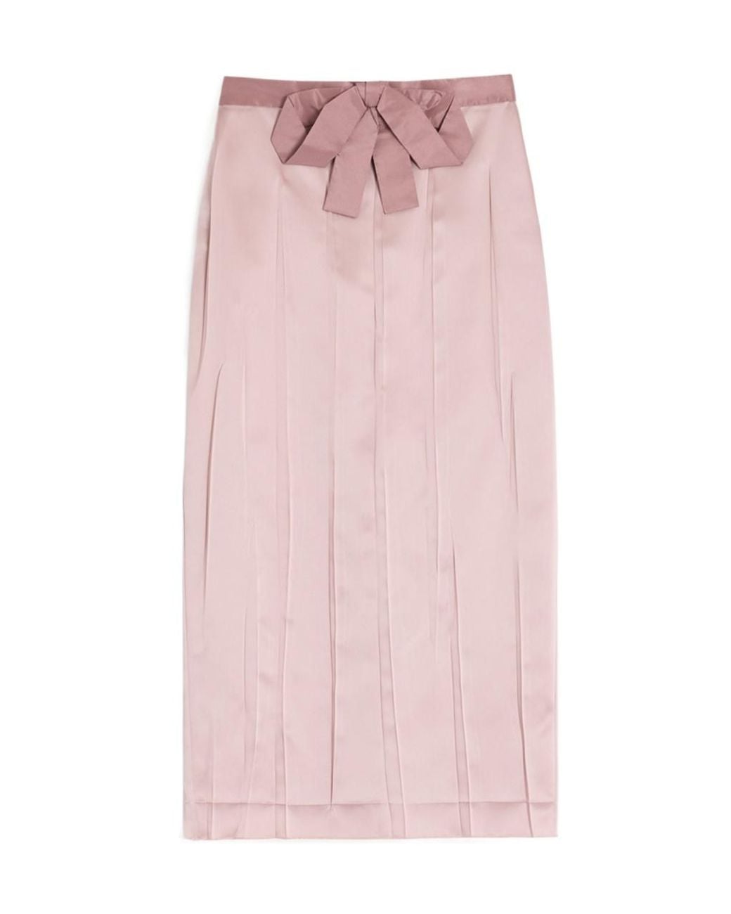 Valentino Pink Bow-Detail Midi Skirt