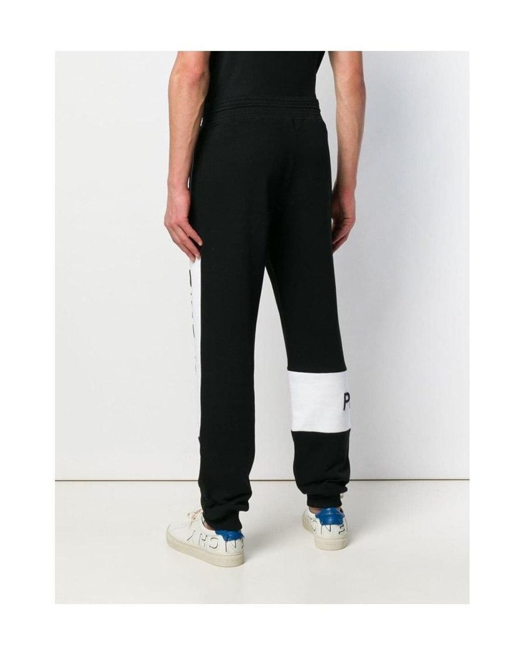 Givenchy Black Logo Panel Embroidered Sweatpants for men