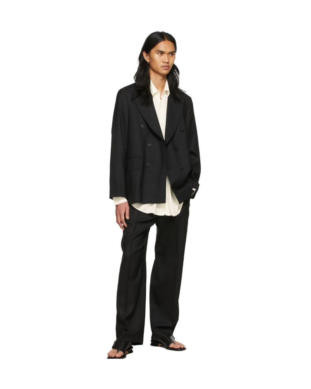 Our Legacy Black Pleated Pants for men