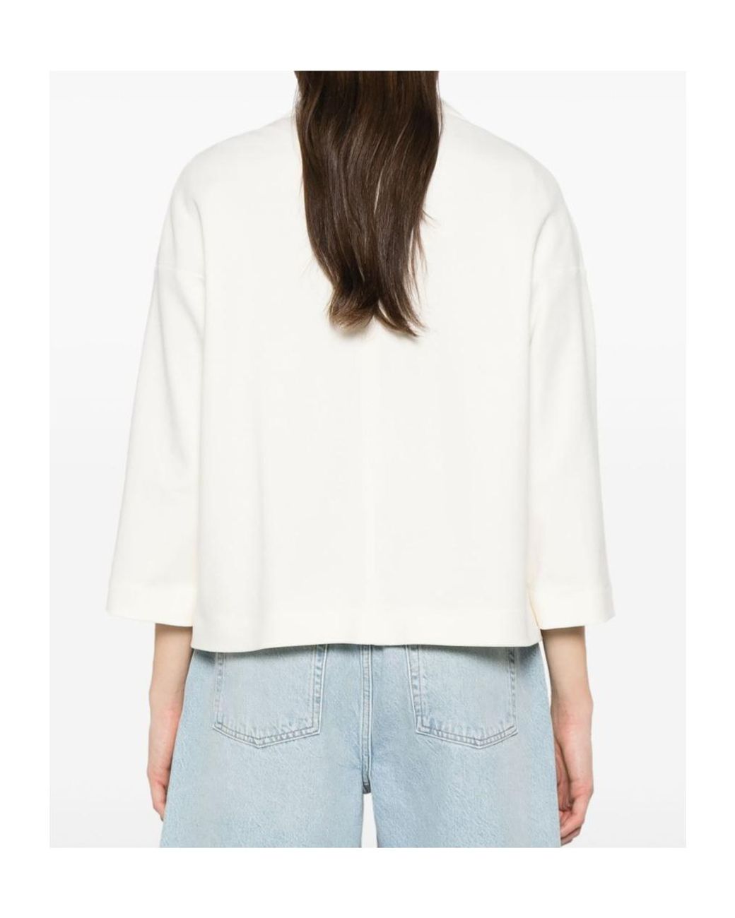 Circolo 1901 White Boxy Two-Button Blazer
