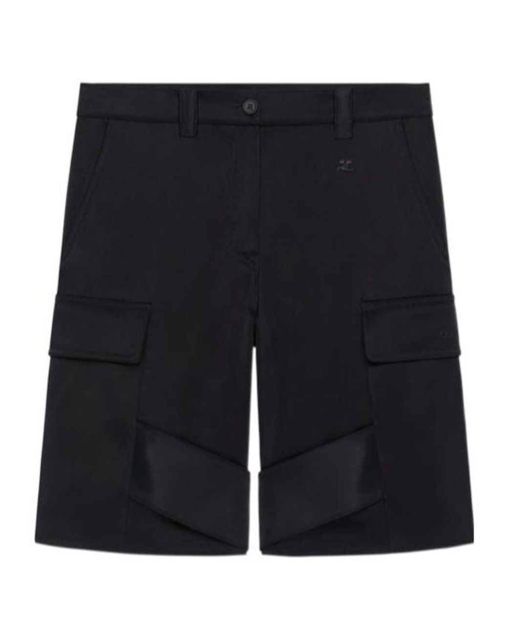 Courreges Black Courrèges Utility Chaps Satin Shorts
